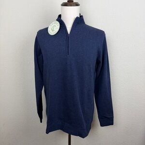 Criquet NWT Men’s 1/4 Zip Pullover In Navy | Medium